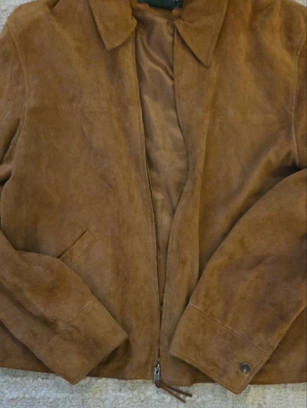 Ralph Lauren Chestnut Suede Zip-Up Jacket, 12 - Picture 4 of 6